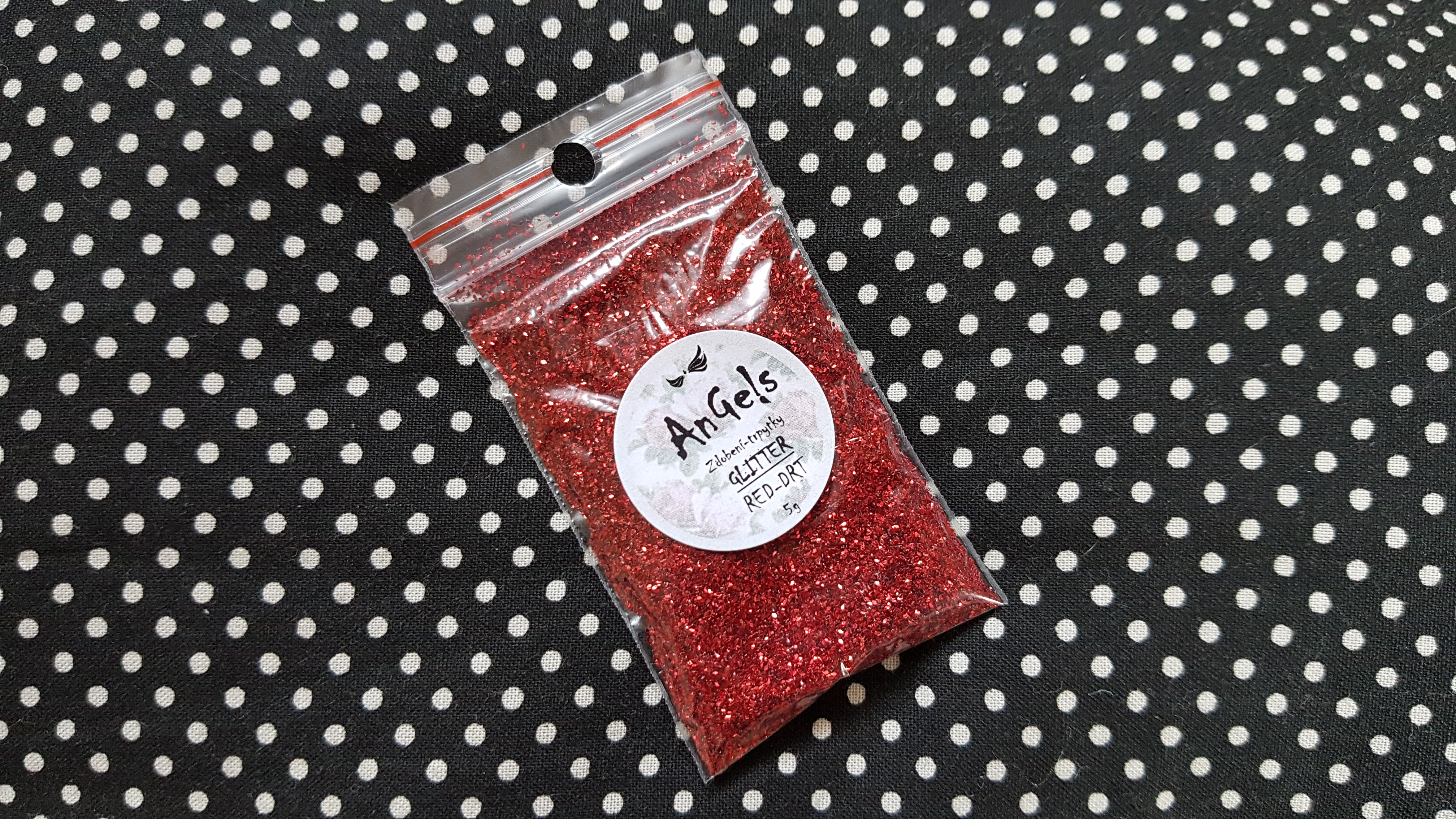 Třpytky Glitter Red 5g hladké sáček