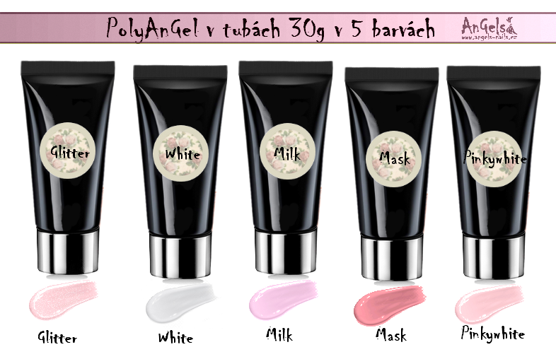 PolyAnGel v tubě 30g - Milk velmi hustý modelovací gel