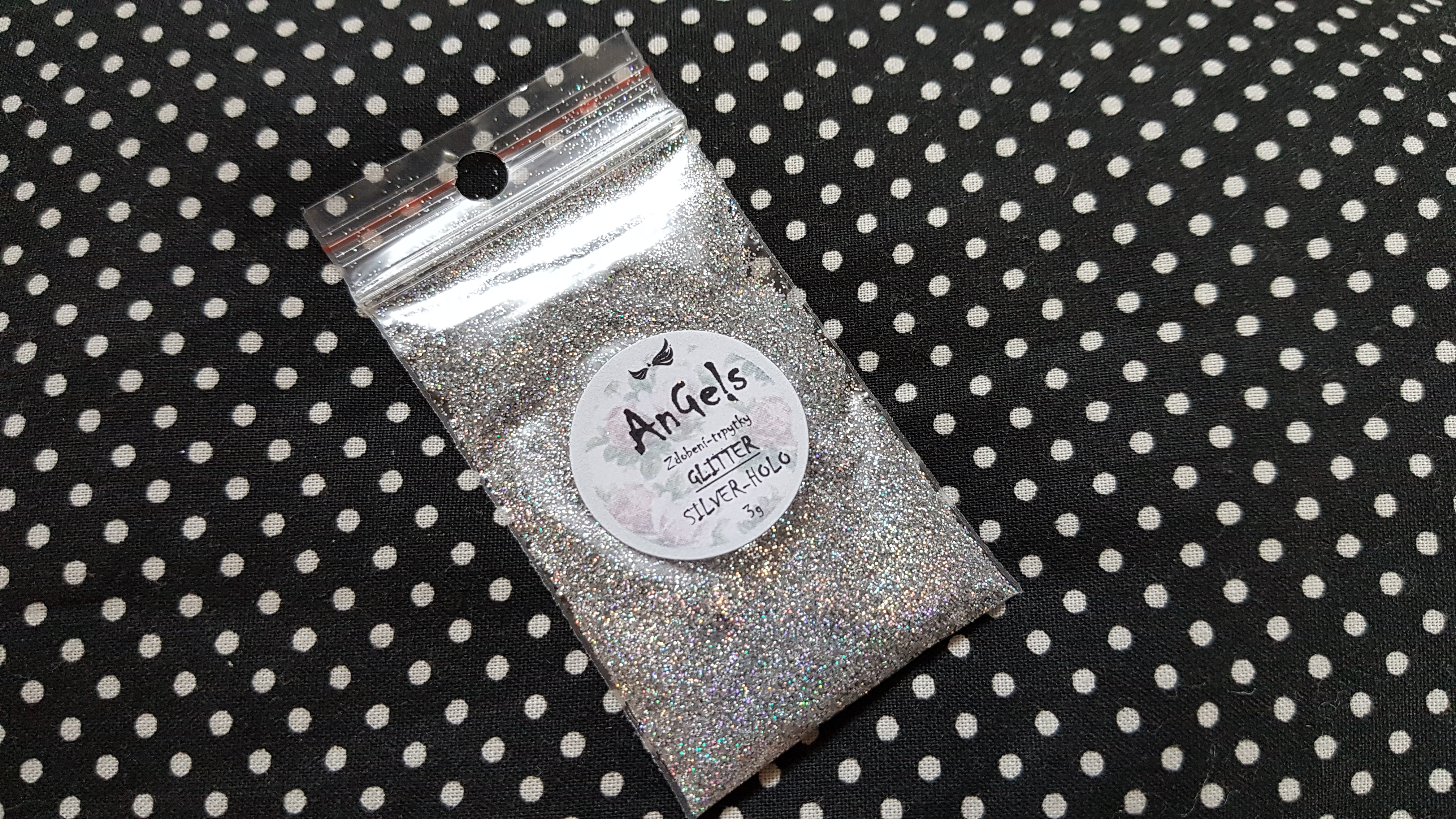Třpytky Glitter Silver Hologram 3g