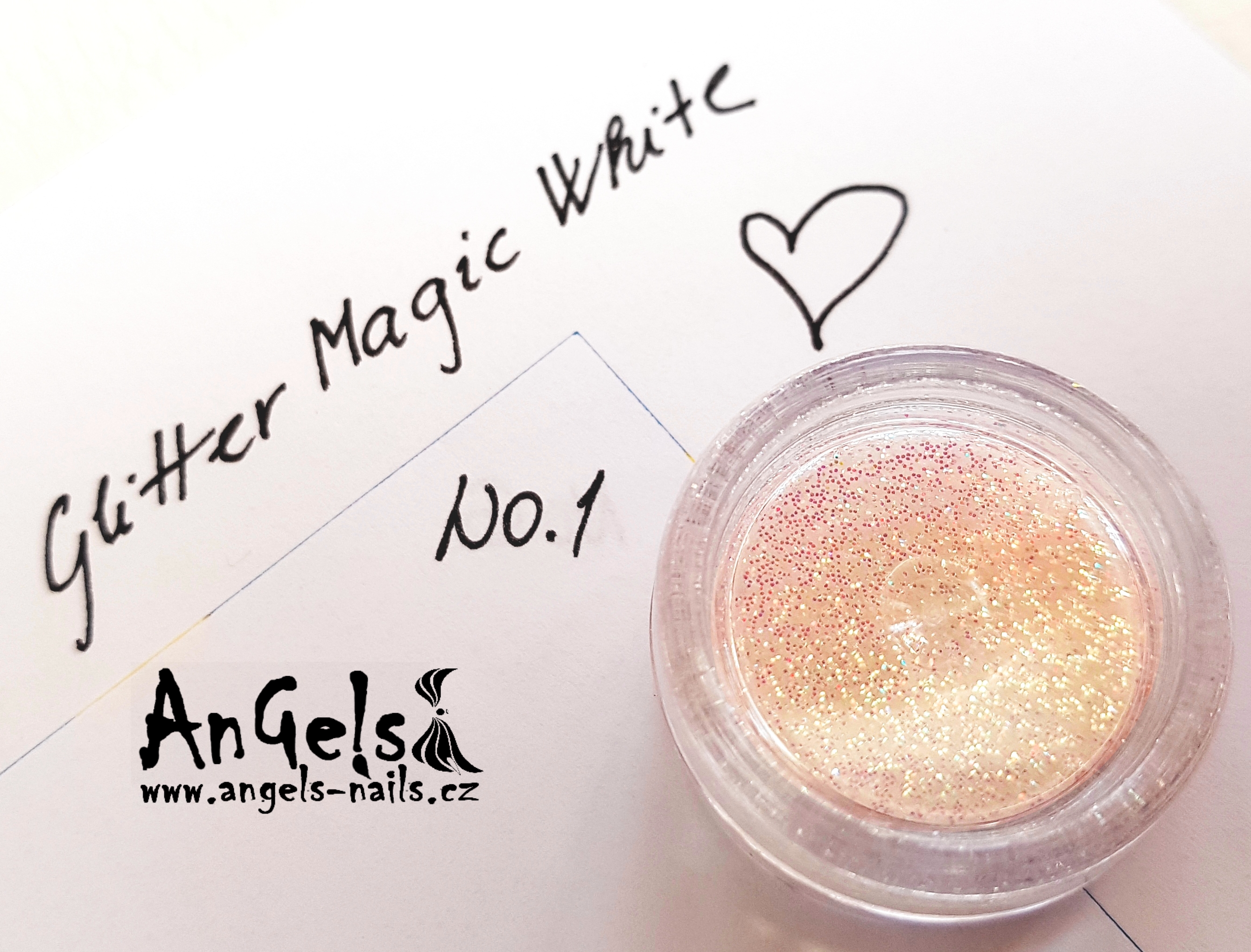 Třpytky Glitter Magic White 1g no.1