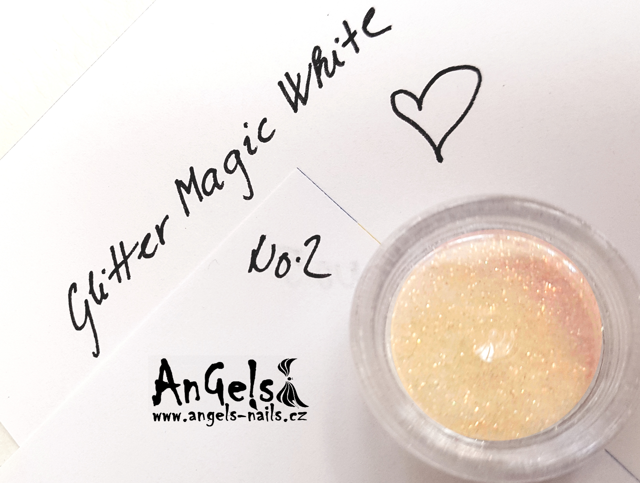 Třpytky Glitter Magic White 1g no.2