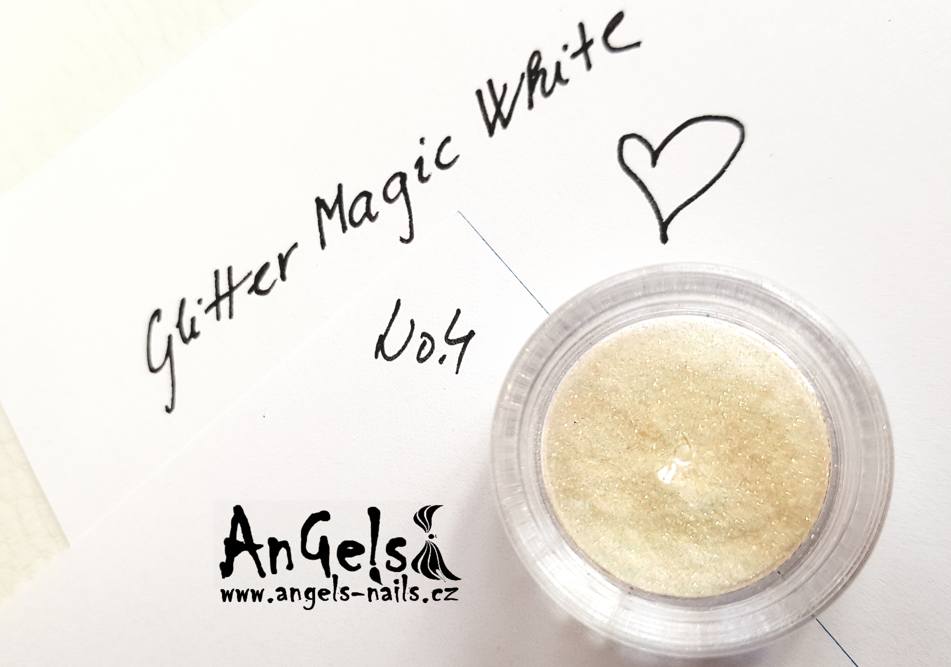 Třpytky Glitter Magic White 1g no.4
