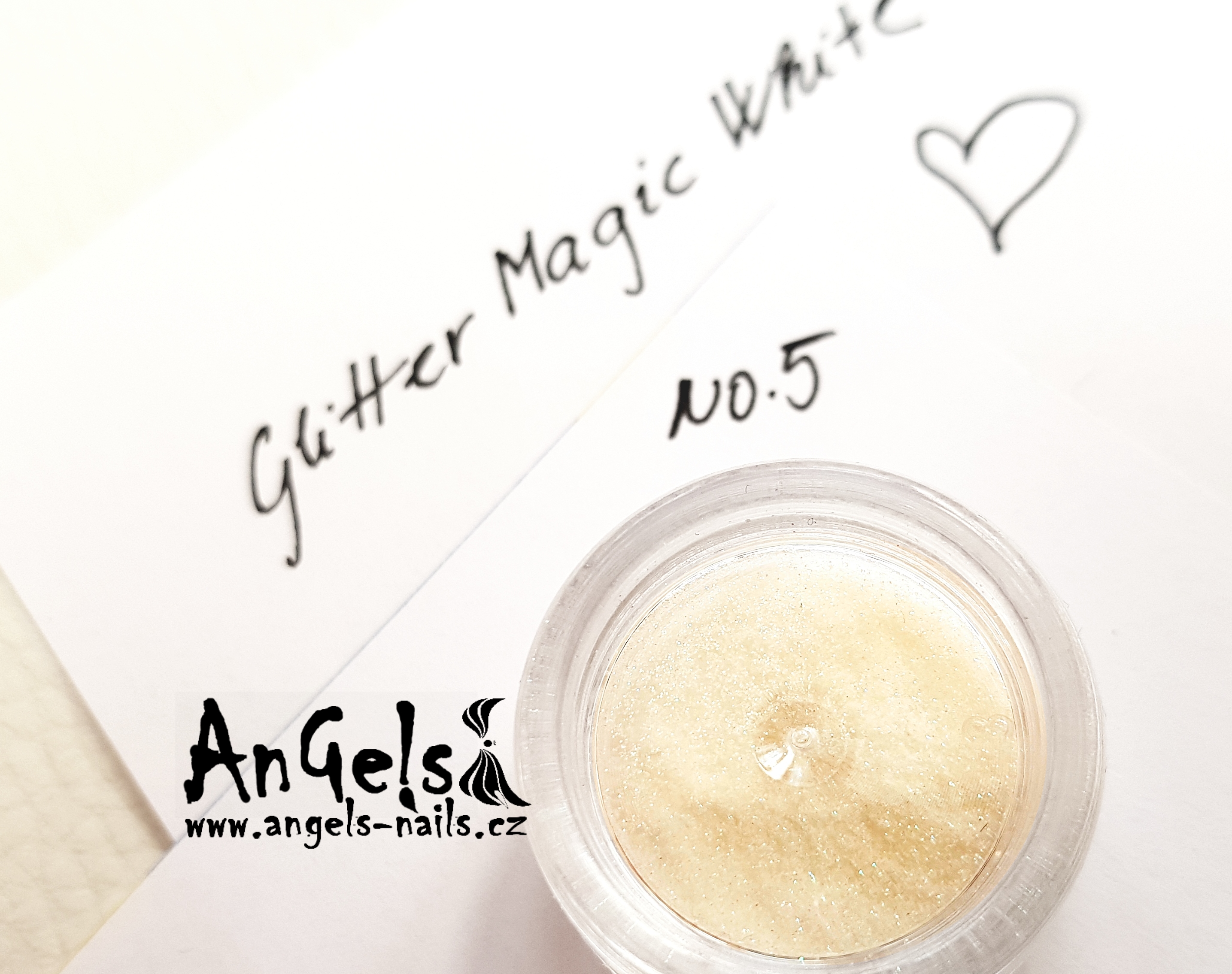 Třpytky Glitter Magic White 1g no.5