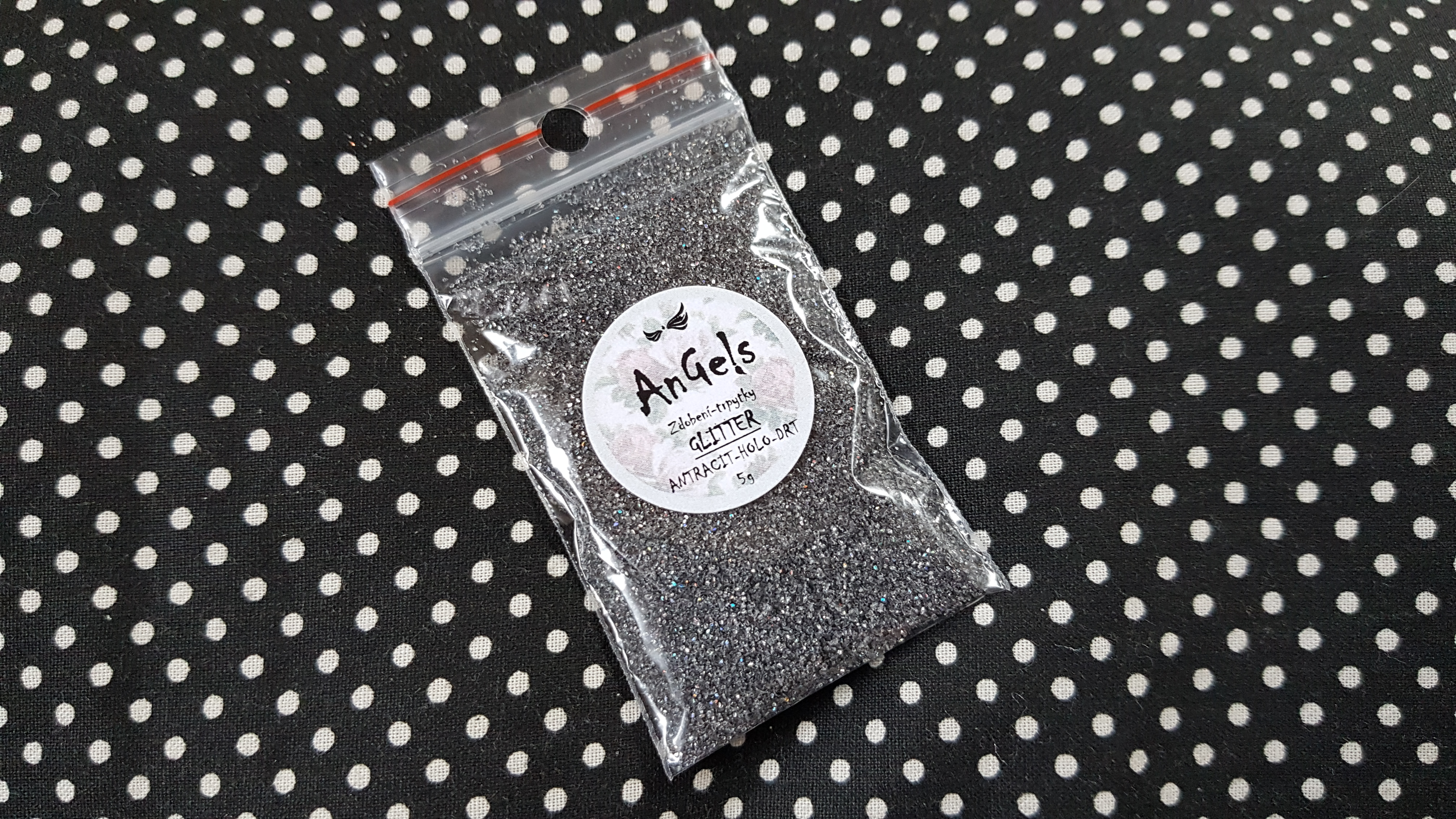 Třpytky Glitter Antracit Hologram 5g drcený
