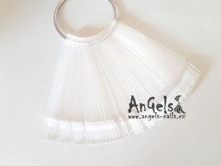 Vzorník na gely 50ks natural - lízátka mandle - oval 